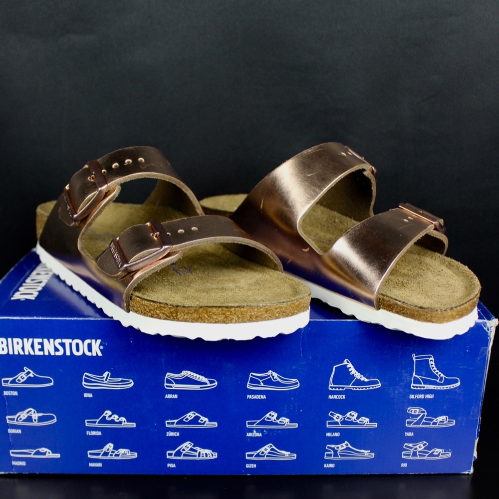 BIRKENSTOCK Copper Leather Arizona Soft Sole - Picture 5 of 7